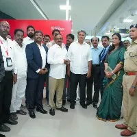 ysrcp and tdp mps attends launch of Air India Express flight from Vijayawada to Sharjah