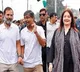 Actor Pooja Bhatt joins Rahul Gandhis Bharat Jodo Yatra in Hyderabad