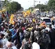 chandrababu chief security officer injured in stone pelting at nandigama