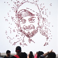 Unique birthday tribute paid to Virat Kohli with a 20ft mural of his face