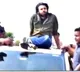 pawan  kalyan sits on running car while going to ippatam village