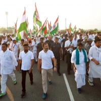 Bharat Jodo Yatra continues in Kamareddy district on last day in T'gana