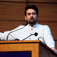Union minister Anurag Thakur pushes bus stuck on Himachal highway