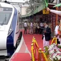 PM Modi flags off Chennai Mysuru Vande Bharat Souths 1st