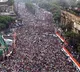 huge crowd gathered in surat to greet aap candidate gopal italia