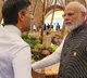 britain pm rishi sunak greets indian prime minister narendra modi in g20 summit