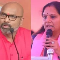 I will beat you with chappal K Kavitha serious warning to BJP MP D Arvind