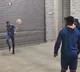 Team India and New Zealand cricketers plays Foot Volleyball