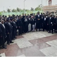 AP High Court lawyers protest amid transfer of two judges