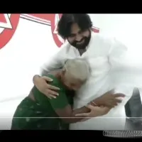 Pawan Kalyan respects a old woman