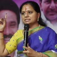 Delhi Liquor Scam accused TRS MLC Kavitha coming in front of press meet