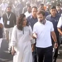 Actress Swara Bhasker with Rahul Gandhi Bharat Jodo Yatra
