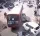 Driver Has Heart Attack Bus Rams Several Vehicles In Madhya Pradesh