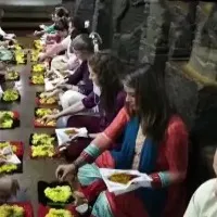 Brazil Devotees pre in sri kalahasteeswara temple