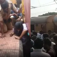 MCA Student Stuck between Rail and Plot Farm in Duvvada Station