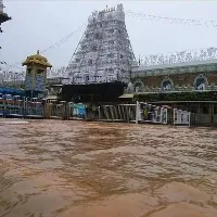 Huge rain lashes Tirumala shrine