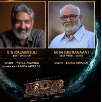 'Thank your darling', says Rajamouli, as Prabhas cheers 'RRR' accolates