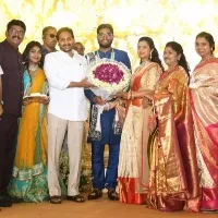 CM Jagan attends MLA Maddisetti Venugopal son wedding reception