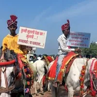 Unmarried men hold protest near collectors office in Solapur Maharashtra