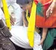 YSRCP Worker fell down on paritala sunitha feet
