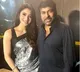 Chiranjeevi happily flirts with Urvashi Rautela at 'Waltair Veerayya' event