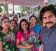 Pawan Kalyan selfie with Vijayalakshmi Gadwal and others at Rashtrapathi Nialyam in Bollaram