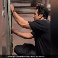 Sonu Sood travels on footboard of moving train Northern Railway bashes him