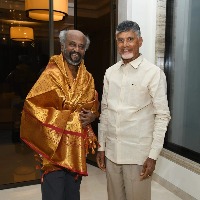 Rajinikanth calls on Chandrababu Naidu in Hyderabad