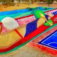 For Odisha hockey World Cup 5 ton sand sculpture worlds biggest hockey stick