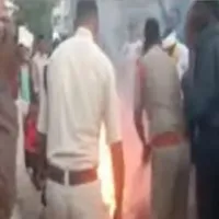 Dharmavaram police douse traditional bonfire with boots