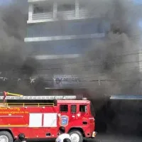 Massive fire Breaks out at deccan sports shop in secunderabad