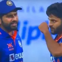 Rohit Sharma scolds Shardul Thakur Video Viral