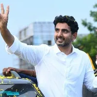 Nara Lokesh gets huge welcome at Kuppam guest house