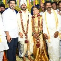 Nara Lokesh attends Kalava Srinivasulu son marriage in Tirumala