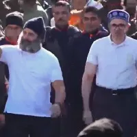 Omar Abdullah joins Rahul Gandhi in Bharat Jodo Yatra