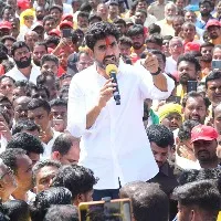 Lokesh met dairy farmers in Padayatra