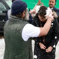 Rahul Gandhi and Sister Priyanka Gandhis Snowball Fight In Srinagar