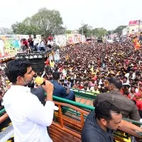 BJP leaders meets Nara Lokesh in padayatra