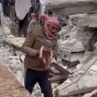 mother dies after delivered baby under wreckage in syria
