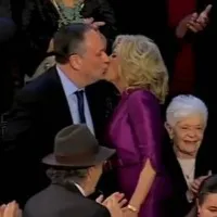 Video of US First lady jill biden kissing kamala harris husband on lips goes viral in social media