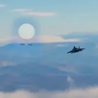 US fighter jet Lockheed Martin F 22 Raptor shoots down Chinese spy balloon