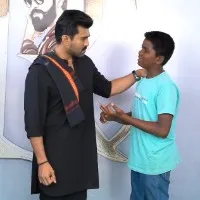 Boy gets emotional after seeing his favorite hero Ram Charan