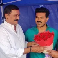 Ganta Srinivasa Rao in Ramcharan movie sets