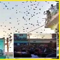 Currency notes rained in gujarat mehsana