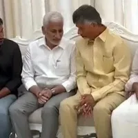 Bandla Ganesh comments on Chandrababu and Vijayasai sitting side by side