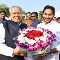 Andhra Pradesh CM YS Jagan sees off outgoing Governor