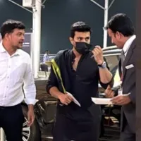 How Ramcharan wear suit in USA as he is in Ayyappa Deeksha