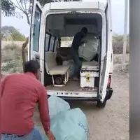 Shoes Transported In Ambulance In Rajasthan Driver Removed