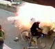 E Rickshaw Blows Up During Firecracker Drop In Noida
