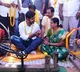 Lokesh talks to hand weavers